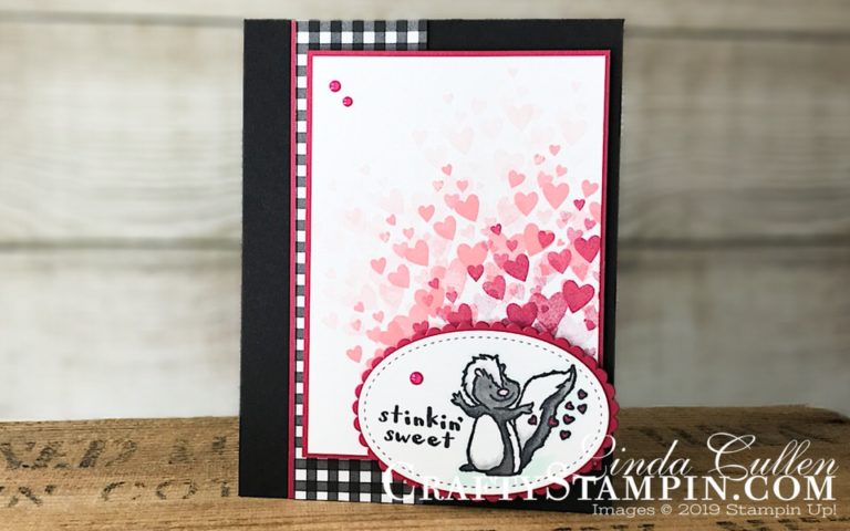 Coffee & Crafts Class: Hey Love, Stinkin' Sweet Valentine's | Stampin Up Demonstrator Linda Cullen | Crafty Stampin’ | Purchase your Stampin’ Up Supplies | Hey Love Stamp Set | Forever Lovely stamp set | Botanical Butterfly Designer Series Paper | Happiness Blooms Enamel Dots | Stitched Shapes Framelits Dies | Layering Ovals Framelits Dies | Stampin’ Blends