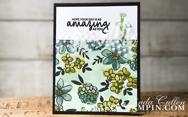 Incredible Like You - Amazing | Stampin Up Demonstrator Linda Cullen | Crafty Stampin’ | Purchase your Stampin’ Up Supplies | Incredible Like You Stamp Set | Share What You Love Specialty Designer Series Paper | Whisper White Polka Dot Tulle Ribbon