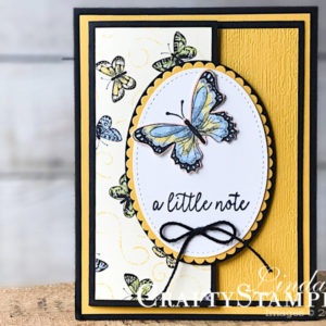 Butterfly Gala - Botanical Butterfly | Stampin Up Demonstrator Linda Cullen | Crafty Stampin’ | Purchase your Stampin’ Up Supplies | Butterfly Gala Stamp Set | Botanical Butterfly Designer Series Paper | Stitched Shapes Framelits Dies | Layering Ovals Framelits Dies | Subtle Dynamic Textued Impressions Embossing Folder |