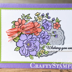 Lovely Lattice - Highland Heather | Stampin Up Demonstrator Linda Cullen | Crafty Stampin’ | Purchase your Stampin’ Up Supplies | Lovely Lattice Stamp Set | Lasting Lily Stamp Set | Rectangle Stitched Framelits | Subtle Dynamic Textured Impressions Embossing folder | Classic Label Punch | Wink of Stella