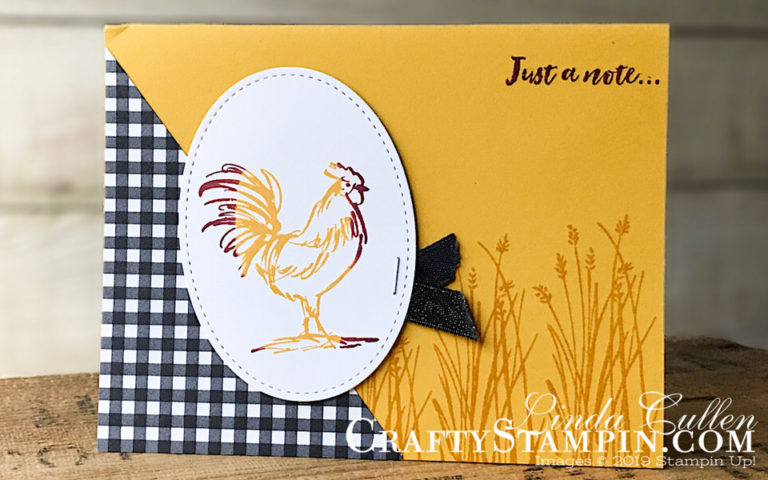 Home to Roost | Stampin Up Demonstrator Linda Cullen | Crafty Stampin’ | Purchase your Stampin’ Up Supplies | Home to Roost Stamp Set | Botanical Butterfly Designer Series Paper | Stitched Shapes Framelits | Basic Black 3/8 Shimmer Ribbon