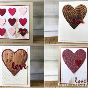 Stamp It Group 2019 Valentines Day Blog Hop | Stampin Up Demonstrator Linda Cullen | Crafty Stampin’ | Purchase your Stampin’ Up Supplies | Make A Difference Stamp Set | wood Texture Designer Series Paper | Be Mine Stitched Framelits Dies | Well Written Dies | Gold Foil Sheets | Subtle Dynamic Textured Impressions Embossing Folder | Delightfully Detailed Laser-Specialty Paper | Lovely Lipstick Foil Sheets | Rose Glimmer Paper | Sunshine Wishes Thinlits | Copper Foil Sheets