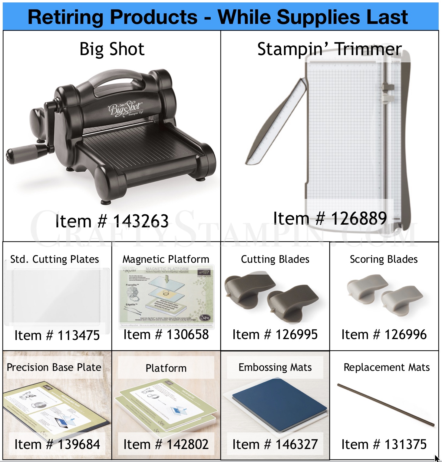 Big Shot and Stampin' Trimmer Retiring - Crafty Stampin