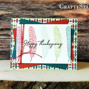 Day of Thanks - Happy Thanksgiving | Stampin Up Demonstrator Linda Cullen | Crafty Stampin’ | Purchase your Stampin’ Up Supplies | Day of Thanks stamp set | Come to Gather Designer Series Paper | Come to Gather Combo Ribbon Pack