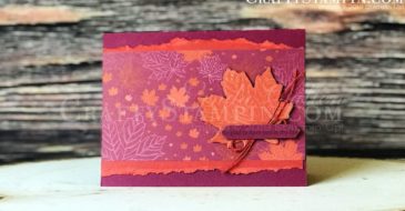 Gather Together - Autumn Leaf | Stampin Up Demonstrator Linda Cullen | Crafty Stampin’ | Purchase your Stampin’ Up Supplies | Gather Together Stamp Set | Come to Gather Designer Series Paper | Gathered Leaves Dies | Come to Gather Ribbon Combo Pack | Golden Glitz Ink Pad | Classic Label Punch