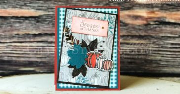 Gather Together - Season of Thanks | Stampin Up Demonstrator Linda Cullen | Crafty Stampin’ | Purchase your Stampin’ Up Supplies | Gather Together stamp set | Gathered Leaves Dies | Come to Gather Designer Series Paper | Brightly Gleaming Foil Elements | Holiday Rhinestone Basic Jewels