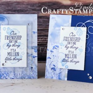 You Can Create It - International Inspiration - January 2020 | Stampin Up Demonstrator Linda Cullen | Crafty Stampin’ | Purchase your Stampin’ Up Supplies | Beauty Abounds Stamp Set | Feels Like Frost Specialty Designer Series Paper | Parisian Dies | Stitched Rectangle Dies | Seaside Spray 1/4” Ribbon | Frosted & Clear Epoxy Droplets