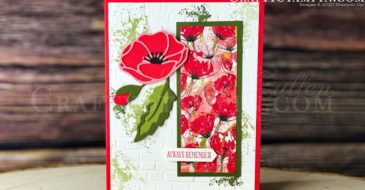 Peaceful Moments - Always Remember | Stampin Up Demonstrator Linda Cullen | Crafty Stampin’ | Purchase your Stampin’ Up Supplies | Tropical Oasis Suite | Peaceful Moments Stamp Set | Poppy Moments Dies | Classic Label Punch | Brick & Mortar 3D Embossing Folder
