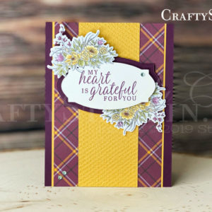 Stamp It Group 2020 Thanksgiving Theme Blog Hop | Stampin Up Demonstrator Linda Cullen | Crafty Stampin’ | Purchase your Stampin’ Up Supplies | Autumn Goodness Stamp Set | Stampin Blends | Hippo & Friends Dies | Autumn Wheelbarrow Dies | Tasteful Textures 3D Embossing Folder