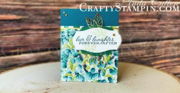 Coffee & Crafts: Forever Fern Love and Laughter | Stampin Up Demonstrator Linda Cullen | Crafty Stampin’ | Purchase your Stampin’ Up Supplies | Forever Greenery Suite | Forever Fern Stamp Set | Forever Gold Laser-cut Specialty Paper | Forever Greenery Designer Series Paper | Gilded Gems |