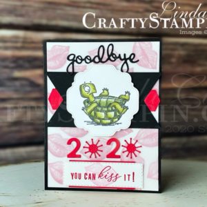 Stamp It Group 2020 New Years Theme Blog Hop Goodbye 2020 | Stampin Up Demonstrator Linda Cullen | Crafty Stampin’ | Purchase your Stampin’ Up Supplies | Back On Your Feet Cling Stamp Set [149385] | Make A Difference Photopolymer Stamp Set (En) [146676] | Poppy Moments Dies [151594] | Playful Alphabet Dies [152706] | Well Written Dies [148534] | Hippo & Friends Dies [153585] | Rectangle Stitched Dies [151820] | Banners Pick A Punch [153608] | Triple Banner Punch [138292] |