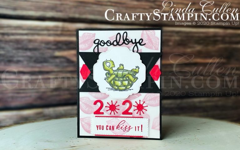 Stamp It Group 2020 New Years Theme Blog Hop Goodbye 2020 | Stampin Up Demonstrator Linda Cullen | Crafty Stampin’ | Purchase your Stampin’ Up Supplies | Back On Your Feet Cling Stamp Set [149385] | Make A Difference Photopolymer Stamp Set (En) [146676] | Poppy Moments Dies [151594] | Playful Alphabet Dies [152706] | Well Written Dies [148534] | Hippo & Friends Dies [153585] | Rectangle Stitched Dies [151820] | Banners Pick A Punch [153608] | Triple Banner Punch [138292] |