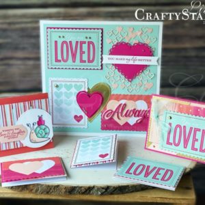 Stamp It Group 2021 Valentines Day Theme Blog Hop | Stampin Up Demonstrator Linda Cullen | Crafty Stampin’ | Purchase your Stampin’ Up Supplies | Sweet Little Valentines Cards & More [154287] | Snailed It Stamp Set [154472] | Heart To Heart Photopolymer Stamp Set [151427] | Gold Foil Sheets [132622] | Detailed Hearts Dies [151440] | Stitched Shapes Dies [152323] | Rectangle Stitched Dies [151820] | Stitched So Sweetly Dies [151690] | Many Hearts Dies [154308] | Stitched Be Mine Dies [148527] | Always Dies [154307] | Banners Pick A Punch [153608] | Timeless Label Punch [149516] | Stampin Blends | Gilded Gems [152478] | Pool Party 3/8” Sheer Ribbon [152462] | Foam Adhesive Sheets [152815] |