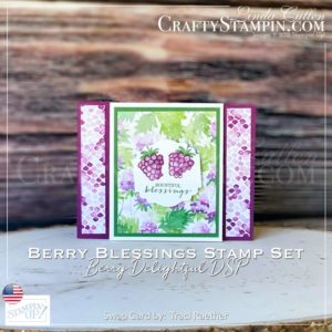 Berry Blessings Bountiful Blessings | Stampin Up Demonstrator Linda Cullen | Crafty Stampin’ | Purchase your Stampin’ Up Supplies | Berry Blessings Bundle (English) [157613] | Label Me Lovely Punch [151296] |