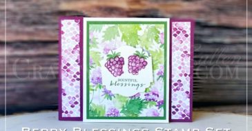 Berry Blessings Bountiful Blessings | Stampin Up Demonstrator Linda Cullen | Crafty Stampin’ | Purchase your Stampin’ Up Supplies | Berry Blessings Bundle (English) [157613] | Label Me Lovely Punch [151296] |