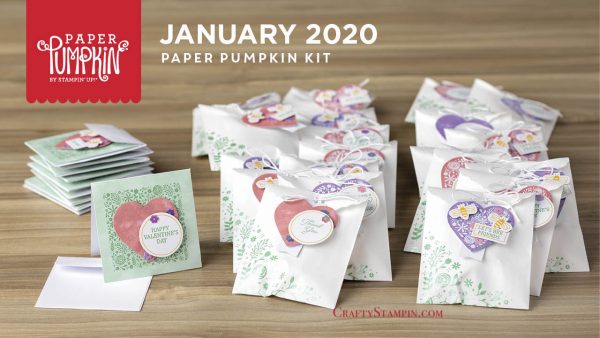 I'll Be Yours - January 2020 Paper Pumpkin (Unopened) | Join Stampin’ Up! | Frequently Asked Questions about becoming a Stampin’ Up! Demonstrator | Join the Craft Stampin’ Crew | Stampin Up Demonstrator Linda Cullen | Crafty Stampin’ | Purchase Stampin’ Up! Product | Frequently Asked Questions about Paper Pumpkin | Order Paper Pumpkin | Subscribe to Paper Pumpkin
