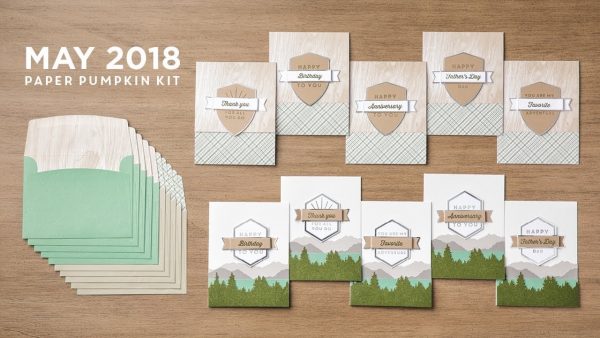 2018/05 - Manly Moments - May 2018 Paper Pumpkin  (Opened/Unused) No Ink Spot