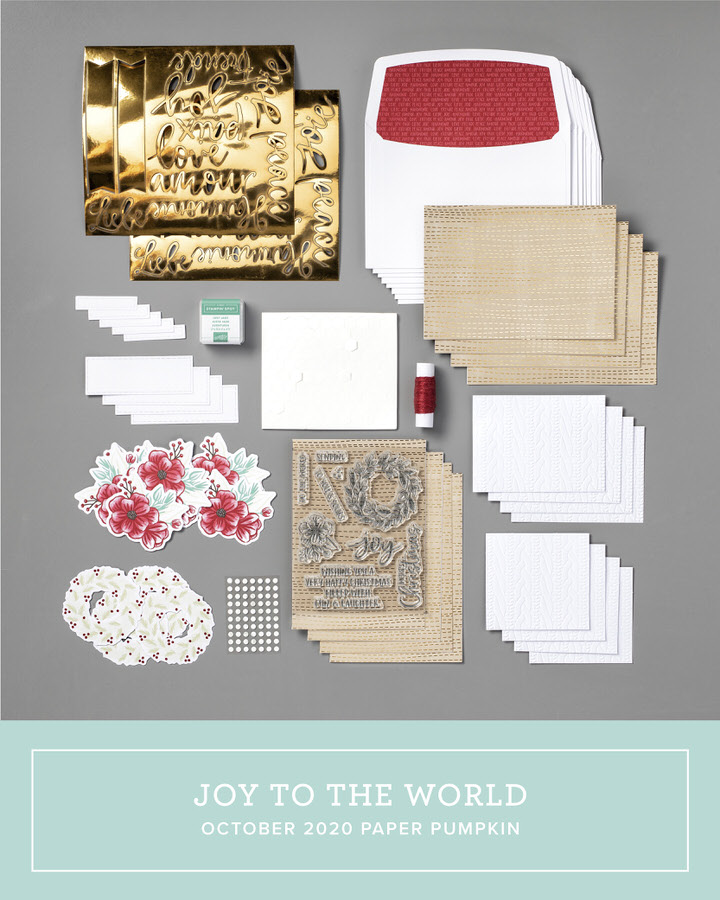 Joy to the World - October 2021 Paper Pumpkin (Unopened) | Join Stampin’ Up! | Frequently Asked Questions about becoming a Stampin’ Up! Demonstrator | Join the Craft Stampin’ Crew | Stampin Up Demonstrator Linda Cullen | Crafty Stampin’ | Purchase Stampin’ Up! Product | Frequently Asked Questions about Paper Pumpkin | Order Paper Pumpkin | Subscribe to Paper Pumpkin