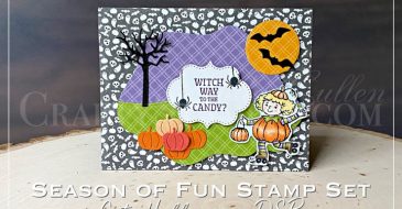 Season of Fun Stamp It Group September 2021 Fall Theme Blog Hop | Join Stampin’ Up! | Frequently Asked Questions about becoming a Stampin’ Up! Demonstrator | Join the Craft Stampin’ Crew | Stampin Up Demonstrator Linda Cullen | Crafty Stampin’ | Purchase Stampin’ Up! Product | Seasons Of Fun Host Stamp Set [156576] | Frightfully Cute Stamp Set [156487] | Cute Halloween 6" X 6" DSP [156479] | Brights 6" X 6" DSP [155228] | Subtles 6" X 6" DSP [155229] | Layering Diorama Dies [155565] | Frightful Tags Dies [156492] | Seasonal Swirls Dies [156564] | Inspiring Canopy Dies [155963] |Stampin' Blends |