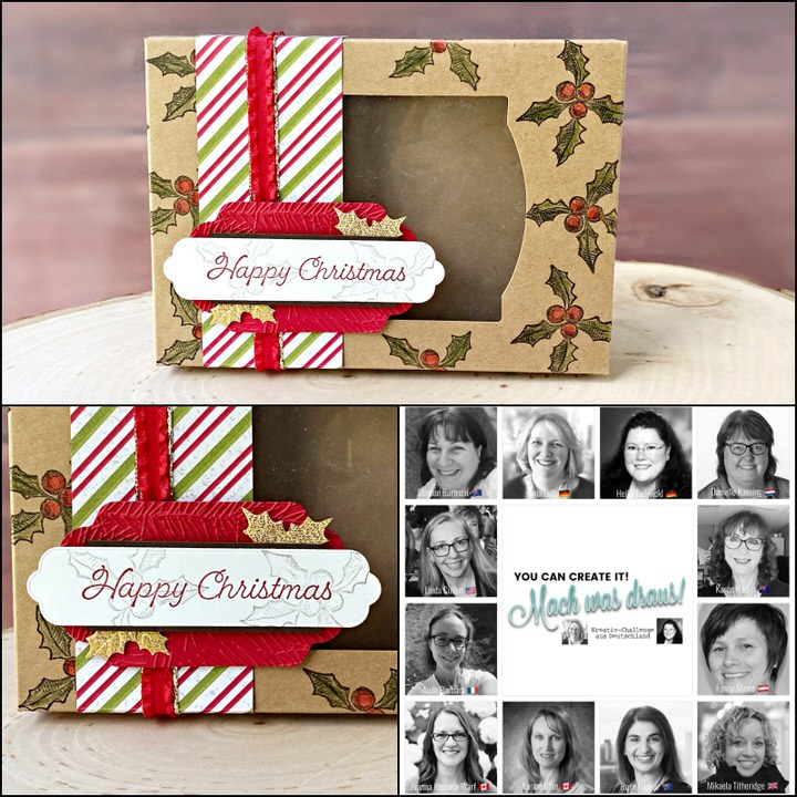 You Can Create It - International Challenge & Inspiration - October 2021 | Join Stampin’ Up! | Frequently Asked Questions about becoming a Stampin’ Up! Demonstrator | Join the Craft Stampin’ Crew | Stampin Up Demonstrator Linda Cullen | Crafty Stampin’ | Purchase Stampin’ Up! Product | FAQ about Paper Pumpkin Happy Holly-Days Stamp Set [156342] | Kraft Gift Boxes [156569] | Gingerbread & Peppermint 6" X 6" DSP[156313] | Watercolor Pencils [141709] | Seasonal Labels Dies [156299] | Wintry 3D Embossing Folders [155433] | Gold Holly Leaves [156311] | Gold 3/8" (1 Cm) Shimmer Ribbon [156470] | Real Red 3/8" (1 Cm) Mini Ruffled Ribbon [156323] |