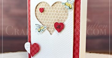 Stamp It Group January 2022 Valentines Day Theme Blog Hop | Join Stampin’ Up! | Frequently Asked Questions about becoming a Stampin’ Up! Demonstrator | Join the Craft Stampin’ Crew | Stampin Up Demonstrator Linda Cullen | Crafty Stampin’ | Purchase Stampin’ Up! Product | FAQ about Paper Pumpkin Honeybee Home Stamp Set [157943] | Gumball Greetings Stamp Set [157646] | Vellum 8-1/2" X 11" [101856] | Regals 6" X 6" DSP [155227] | Tuxedo Black Memento Ink Pad [132708] | Stampin' Blends | Sweet Hearts Dies [157623] | Give It A Whirl Dies [154336] | Honeybee Blooms Dies [157951] | Stitched Rectangle Dies [148551] | Bouquet Of Love Hybrid Embossing Folder [157641] | Gumball Machine Dies [157647] | Hive 3D Embossing Folder [157955] | Tasteful Textile 3D Embossing Folder [152718] |