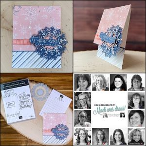 You Can Create It - International Challenge & Inspiration - December 2021 | Join Stampin’ Up! | Frequently Asked Questions about becoming a Stampin’ Up! Demonstrator | Join the Craft Stampin’ Crew | Stampin Up Demonstrator Linda Cullen | Crafty Stampin’ | Purchase Stampin’ Up! Product | FAQ about Paper Pumpkin Happiest Of Birthdays Stamp Set [152539] | Whimsy & Wonder Specialty DSP [156329] | Encircled In Beauty Dies [155546] | Wonderful Snowflakes [156340] | Opal Rounds [154289] | Blushing Bride 3/8'' Frayed Grosgrain Ribbon [156341] | Metallics Embossing Powders [155555] |