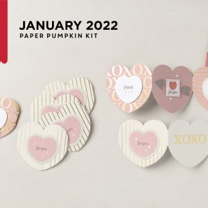 2022/01 - Kisses & Hugs - January 2022 Paper Pumpkin (Unopened) | Join Stampin’ Up! | Frequently Asked Questions about becoming a Stampin’ Up! Demonstrator | Join the Craft Stampin’ Crew | Stampin Up Demonstrator Linda Cullen | Crafty Stampin’ | Purchase Stampin’ Up! Product | FAQ about Paper Pumpkin |