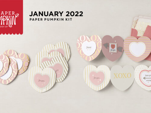2022/01 - Kisses & Hugs - January 2022 Paper Pumpkin (Unopened) | Join Stampin’ Up! | Frequently Asked Questions about becoming a Stampin’ Up! Demonstrator | Join the Craft Stampin’ Crew | Stampin Up Demonstrator Linda Cullen | Crafty Stampin’ | Purchase Stampin’ Up! Product | FAQ about Paper Pumpkin |