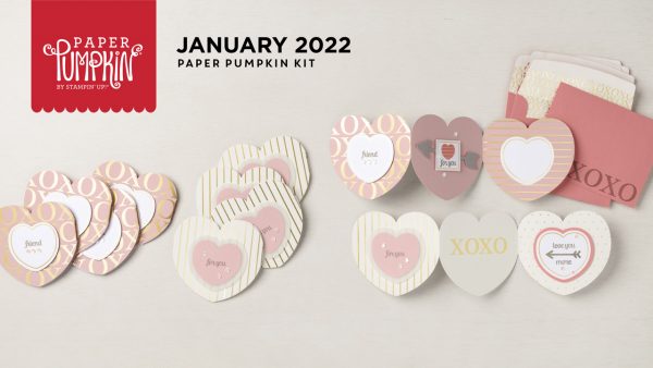 2022/01 - Kisses & Hugs - January 2022 Paper Pumpkin (Unopened) | Join Stampin’ Up! | Frequently Asked Questions about becoming a Stampin’ Up! Demonstrator | Join the Craft Stampin’ Crew | Stampin Up Demonstrator Linda Cullen | Crafty Stampin’ | Purchase Stampin’ Up! Product | FAQ about Paper Pumpkin |