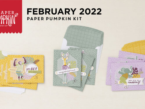 2022/02 - Safari Celebration - February 2022 Paper Pumpkin (Opened/Used) A | Stampin Up Demonstrator Linda Cullen | Crafty Stampin’ | Purchase your Stampin’ Up Supplies |