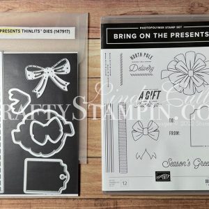 Bring on the Presents Stamp Set and All the Presents Dies Stampin' Up! Bundle - Retired | Join Stampin’ Up! | Frequently Asked Questions about becoming a Stampin’ Up! Demonstrator | Join the Craft Stampin’ Crew | Stampin Up Demonstrator Linda Cullen | Crafty Stampin’ | Purchase Stampin’ Up! Product | FAQ about Paper Pumpkin | Stampin' Up! Bring on the Presents Stamp Set (147767) | Stampin' Up! All the Presents Thinlits Dies (147917)