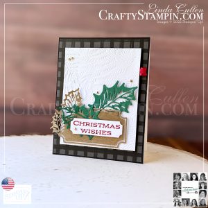 You Can Create It - International Challenge & Inspiration - October 2022 | Join Stampin’ Up! | Frequently Asked Questions about becoming a Stampin’ Up! Demonstrator | Join the Craft Stampin’ Crew | Stampin Up Demonstrator Linda Cullen | Crafty Stampin’ | Purchase Stampin’ Up! Product | FAQ about Paper Pumpkin | Leaves Of Holly Bundle [159608] | Leaves Of Holly Photopolymer Stamp Set [159601] | Gingham Cottage 12" X 12" Designer Series Paper [159651] | Gold & Rose Gold 6" X 6" Metallic Specialty Paper [156844] | Holly Berry Dies [159607] | Fern 3D Embossing Folder [158804] | Real Red 3/8" Mini Ruffled Ribbon [156323] | Festive Pearls [159963] |