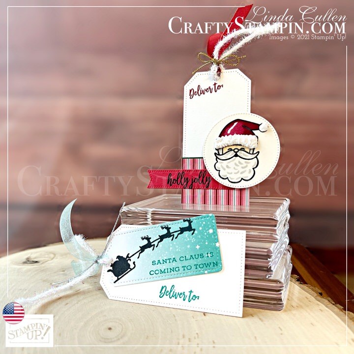 APPT October 2022 Paper Pumpkin Blog Hop | Join Stampin’ Up! | Frequently Asked Questions about becoming a Stampin’ Up! Demonstrator | Join the Craft Stampin’ Crew | Stampin Up Demonstrator Linda Cullen | Crafty Stampin’ | Purchase Stampin’ Up! Product | FAQ about Paper Pumpkin | Prepaid Paper Pumpkin Subscription 1-Month [137858] | Prepaid Paper Pumpkin Subscription 3-Month [137859] | Prepaid Paper Pumpkin Subscription 6-Month [137860] | Prepaid Paper Pumpkin Subscription 12-Month [137861] | Snowfall Accents Puff Paint [150691] | Stylish Shapes Dies [159183] | Tailor Made Tags Dies [155563] | Bermuda Bay Classic Stampin' Pad [147096] | Simply Elegant Trim [155766] | 3/16" Iridescent Trim [159594] | Pool Party 3/8" Sheer Ribbon [152462] | Real Red & Garden Green 3/8" Ribbon Combo Pack [159577] |