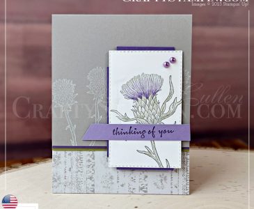 Coffee & Crafts: Beautiful Thistle Card | Join Stampin’ Up! | Frequently Asked Questions about becoming a Stampin’ Up! Demonstrator | Join the Craft Stampin’ Crew | Stampin Up Demonstrator Linda Cullen | Crafty Stampin’ | Purchase Stampin’ Up! Product | FAQ about Paper Pumpkin | FAQ about Kits Collection Beautiful Thistle Cling Stamp Set [160335] | Delicate Desert 12" X 12"Designer Series Paper [160521] | Whisper White Craft Stampin' Ink Refill [101780] | Watercolor Pencils [141709] | Watercolor Pencils Assortment 2 [149014] | Pastel Pearls [154571] | |