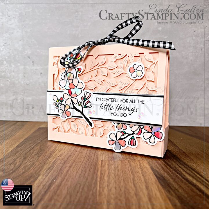 APPT April 2023 Paper Pumpkin Blog Hop | Join Stampin’ Up! | Frequently Asked Questions about becoming a Stampin’ Up! Demonstrator | Join the Craft Stampin’ Crew | Stampin Up Demonstrator Linda Cullen | Crafty Stampin’ | Purchase Stampin’ Up! Product | FAQ about Paper Pumpkin | FAQ about Kits Collection | Online Exclusive Products | Silver Foil Specialty Pack [156457] | Gorgeous Garden Dies [161283] | Very Best Trio Punch [159878] | Black & White 1/4" Gingham Ribbon [156485] |