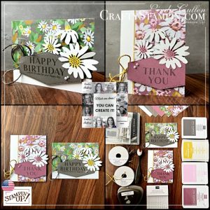 You Can Create It - International Challenge & Inspiration - June 2023 | Join Stampin’ Up! | Frequently Asked Questions about becoming a Stampin’ Up! Demonstrator | Join the Craft Stampin’ Crew | Stampin Up Demonstrator Linda Cullen | Crafty Stampin’ | Purchase Stampin’ Up! Product | FAQ about Paper Pumpkin | FAQ about Kits Collection | Online Exclusive Products | Phrases For All Stamp Set (English) [161403] | Fresh As A Daisy 12" X 12" Designer Series Paper [161289] | Nested Essentials Dies [161597] | Cheerful Daisies Dies [161296] | Very Best Trio Punch [159878] | 2023–2025 In Color Jute Trim [161637] | Iridescent Pearl Basic Jewels [158987] | Small Blending Brushes [160518] |