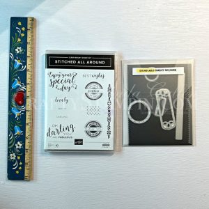 Stitched All Around Stamp Set and Stitched Labels Dies Stampin' Up! Bundle - Retired