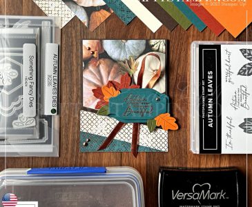 Stamp It Group August 2023 Fall Theme Blog Hop | Join Stampin’ Up! | Frequently Asked Questions about becoming a Stampin’ Up! Demonstrator | Join the Craft Stampin’ Crew | Stampin Up Demonstrator Linda Cullen | Crafty Stampin’ | Purchase Stampin’ Up! Product | FAQ about Paper Pumpkin | FAQ about Kits Collection | Online Exclusive Products | Autumn Leaves Bundle - Item # 162186 | Autumn Leaves Stamp Set - Item # 162179 | Autumn Leaves Dies - Item # 162185 | All About Autumn Designer Series Paper - Item # 162178 | Copper & Natural Ribbon Combo Pack - Item # 162192 | Something Fancy Dies [160424] | Brushed Metallic Adhesive Backed Dots [156506] |