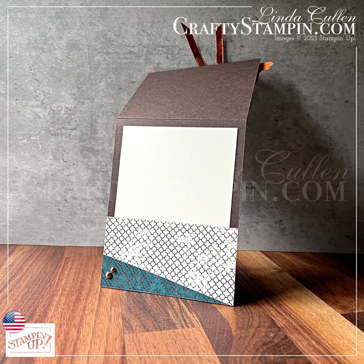 Stamp It Group August 2023 Fall Theme Blog Hop | Join Stampin’ Up! | Frequently Asked Questions about becoming a Stampin’ Up! Demonstrator | Join the Craft Stampin’ Crew | Stampin Up Demonstrator Linda Cullen | Crafty Stampin’ | Purchase Stampin’ Up! Product | FAQ about Paper Pumpkin | FAQ about Kits Collection | Online Exclusive Products | Autumn Leaves Bundle - Item # 162186 | Autumn Leaves Stamp Set - Item # 162179 | Autumn Leaves Dies - Item # 162185 | All About Autumn Designer Series Paper - Item # 162178 | Copper & Natural Ribbon Combo Pack - Item # 162192 | Something Fancy Dies [160424] | Brushed Metallic Adhesive Backed Dots [156506] |