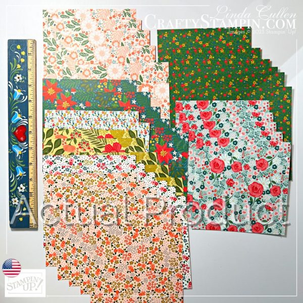 Garden Walk DSP Stampin Up Floral Paper 6 x 6 - Retired