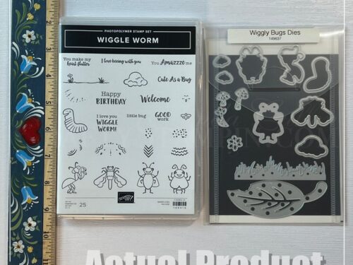 Wiggle Worm Stamp Set and Wiggle Bugs Dies Stampin' Up! Bundle - Retired