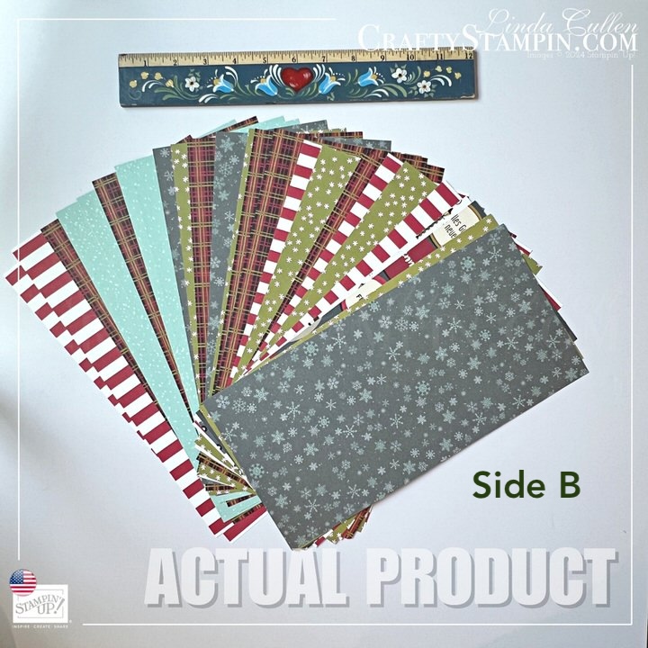 Image of actual product for sale, side B, of Christmas Around the World Designer Series Paper.