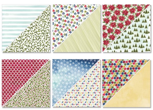 Stampin' Up! Season of Cheer Designer Series Paper image of all 12 designs.