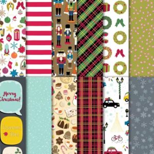 Stampin' Up! Christmas Around the World Designer Series Paper image of all 12 designs.