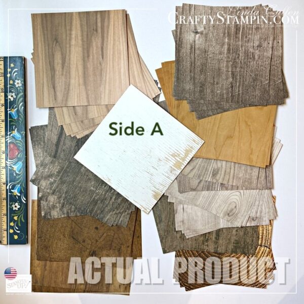 Wood Textures Designer Series Paper Stampin Up Paper 6 x 6 - Retired