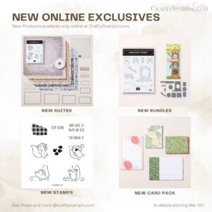 📣 New March 25 Online Exclusives are Now Available - Grab Your Cheat Sheet | Join Stampin’ Up! | Frequently Asked Questions about becoming a Stampin’ Up! Demonstrator | Join the Craft Stampin’ Crew | Stampin Up Demonstrator Linda Cullen | Crafty Stampin’ | Purchase Stampin’ Up! Product | FAQ about Paper Pumpkin | FAQ about Kits Collection | Online Exclusive Products | Lovely Garden Suite [165541] | Botanical Textures Suite [165563] | On The Go Suite [165583] |