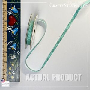 Bermuda Bay Mini Striped Ribbon 1/4" Stampin' Up! (~3 yrds) - Retired
