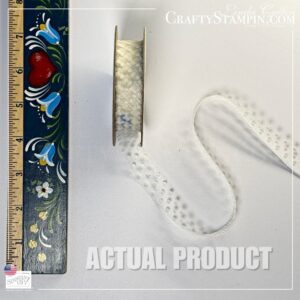 Very Vanilla Polka Dot Tulle Ribbon 5/8" Stampin' Up! (~9 yrds) - Retired