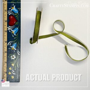 Old Olive Twill Ribbon 1/4" Stampin' Up! (~7 yrds) - Retired