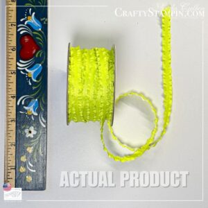 Lemon Lime Twist Mini Ruffled Ribbon 3/8" Stampin' Up! (~4 yrds) - Retired